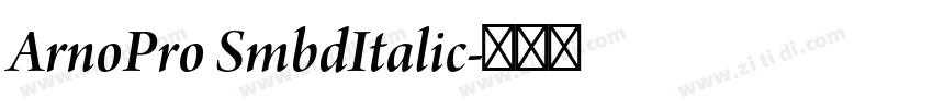 ArnoPro SmbdItalic字体转换